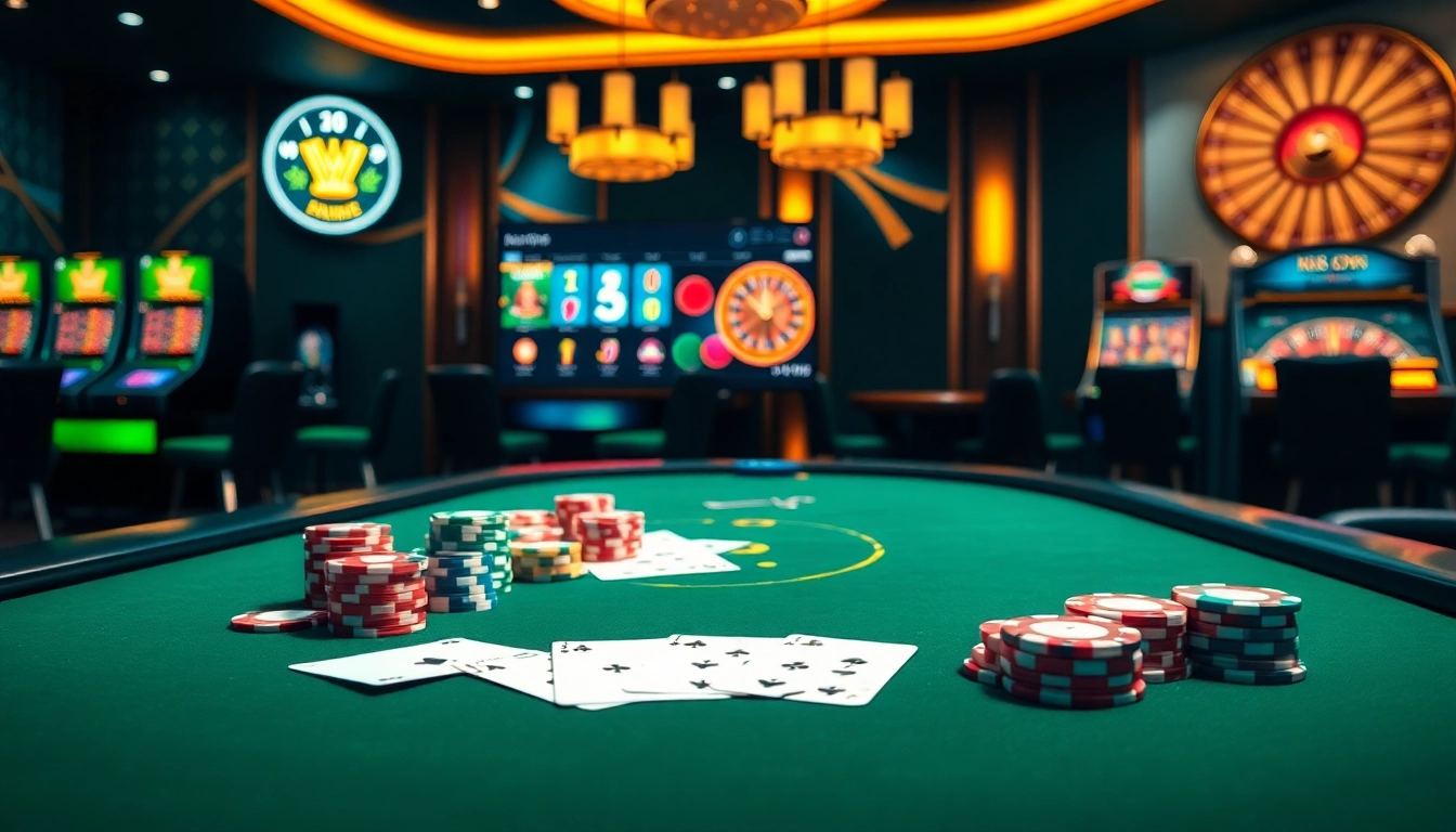 Players strategizing at the luxurious casino table featured on https://gi8.gr.com/ with vibrant gaming elements.