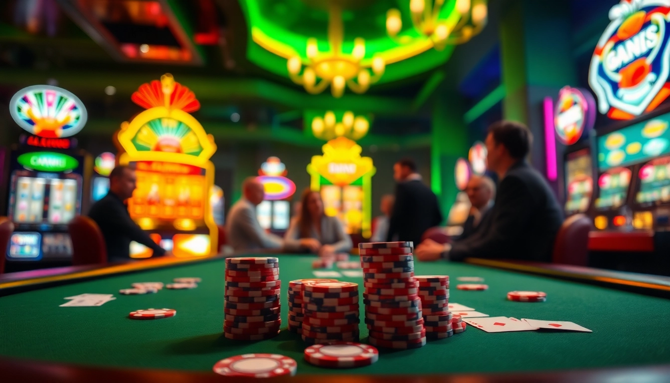 Engaged players enjoying the uvip poker experience in a vibrant casino environment.