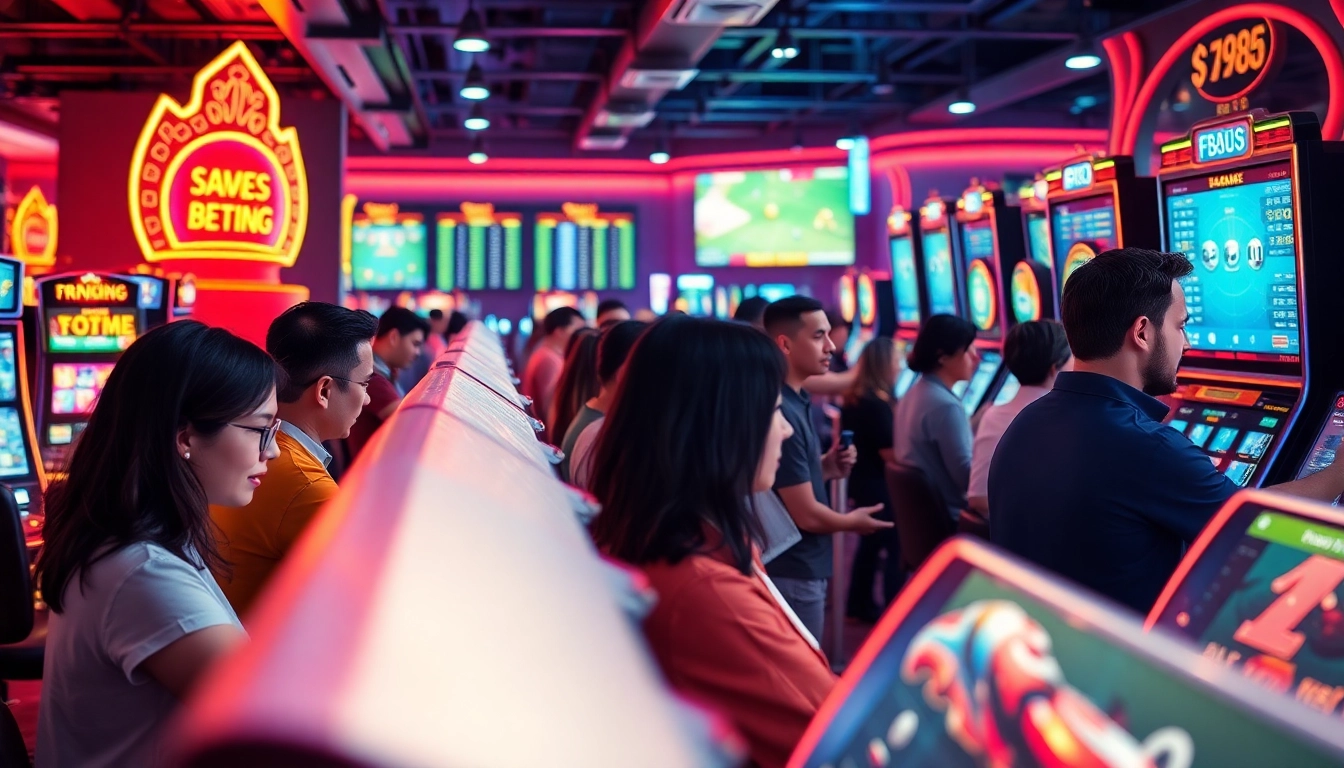 Dynamic online betting atmosphere featuring FB88 gaming excitement and player engagement.