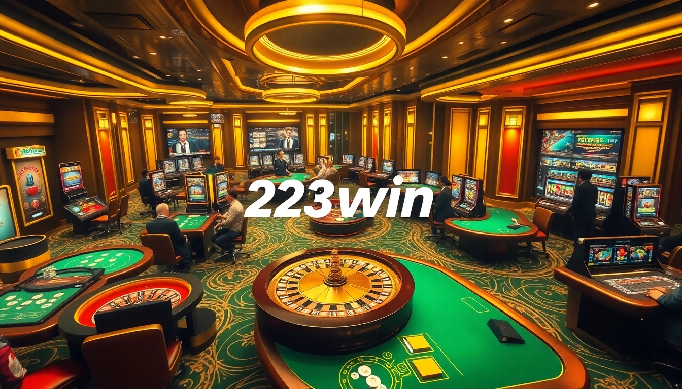 Engage in thrilling online gambling with 23win at a sophisticated digital casino.