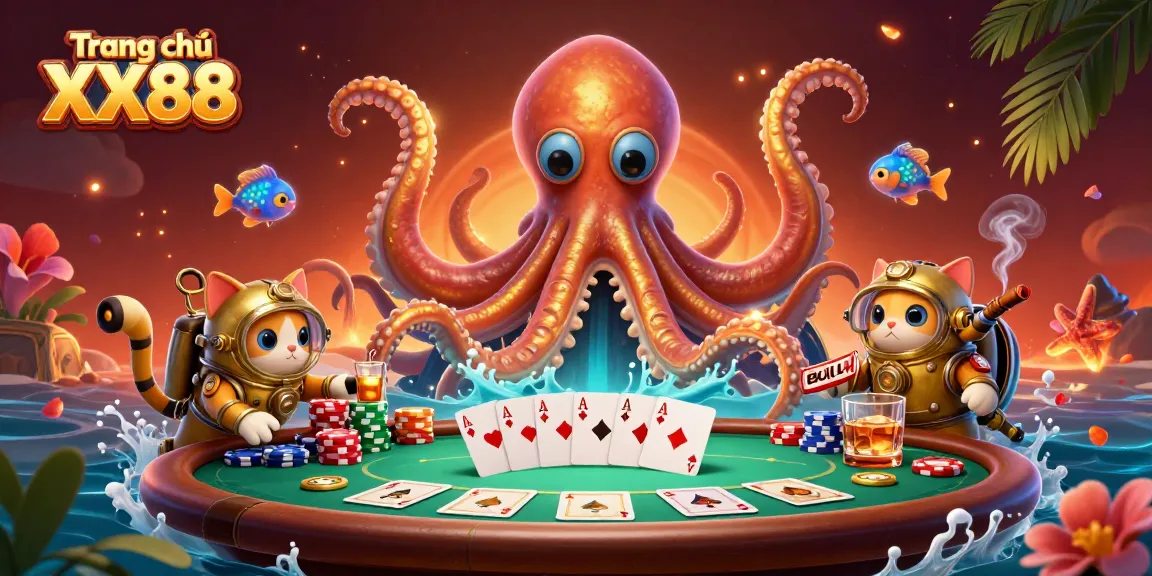 Experience thrilling gameplay at Trang chủ XX88, featuring a vibrant casino scene with poker elements and rich underwater visuals.