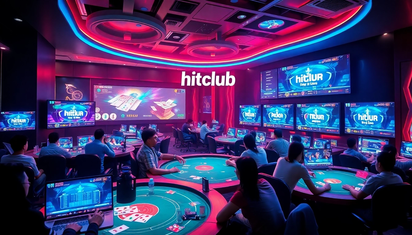 Exciting online gaming atmosphere at hitclub featuring vibrant card games and dynamic players.