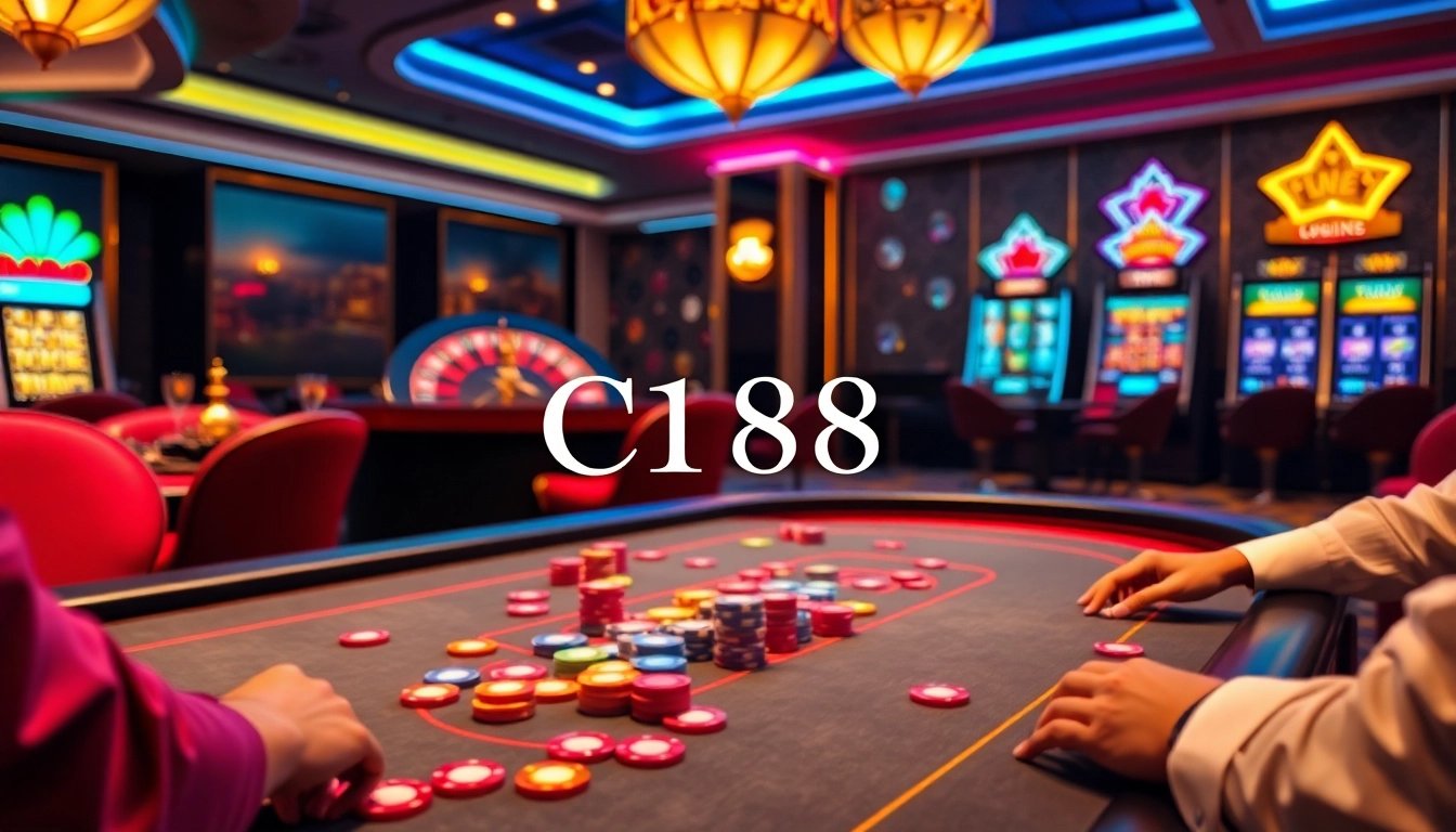 C168 players engaging in thrilling poker at an upscale casino table.