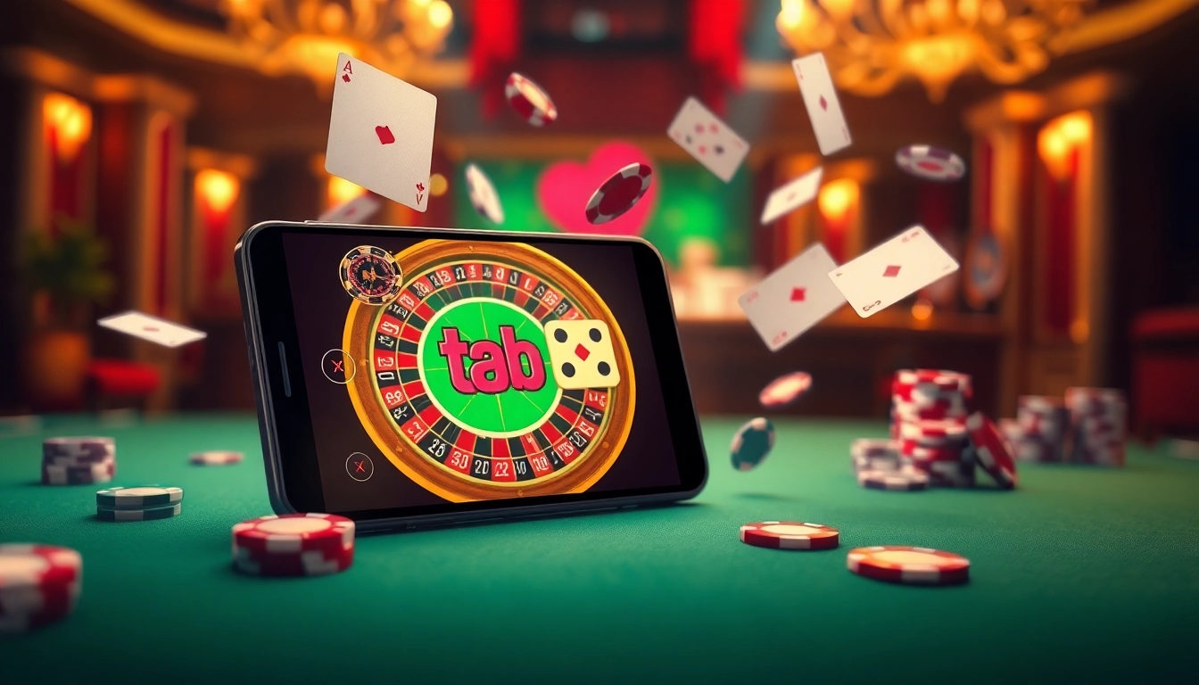 Experience the thrill of betting with the ta88 app on a luxury casino interface.