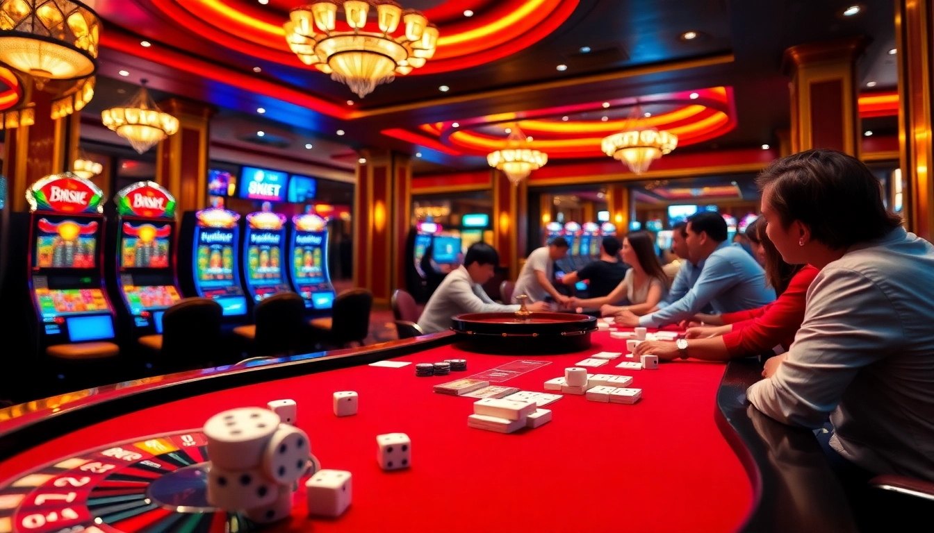 High-stakes poker action at the trang chủ 8kbet casino, showcasing immersive gameplay and vibrant ambiance.