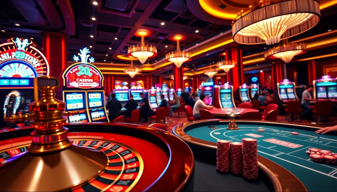 Experience the thrill of gaming at trang chủ NK88 with exciting casino visuals and engaging players.