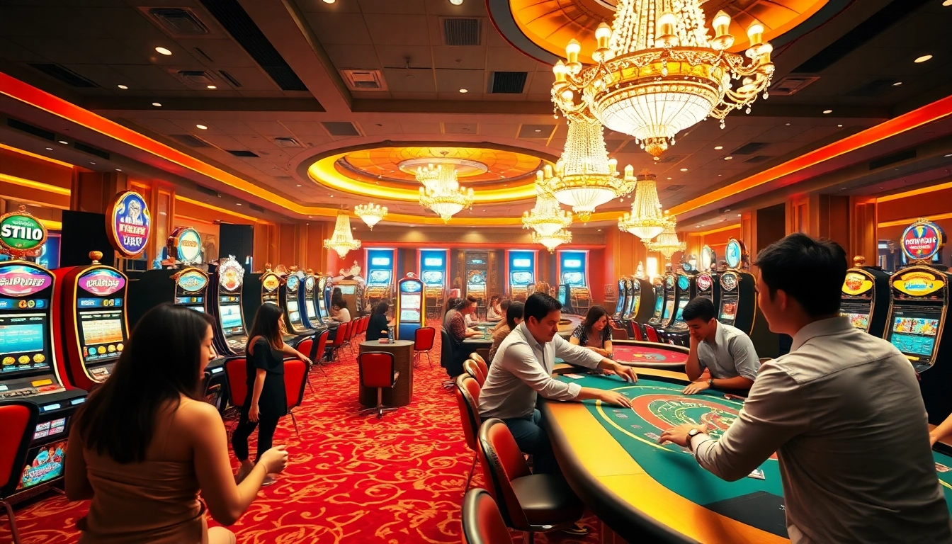 在豪華的賭場中，優塔吸引著玩家投入激動的遊戲氛圍。