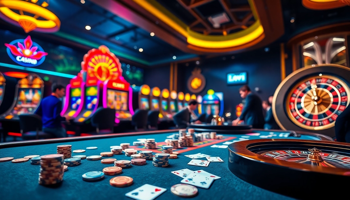 Rikvip players enjoying a high-stakes poker game in a luxurious casino setting.