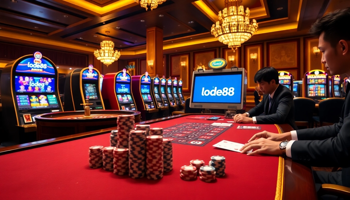 Exciting gambling scene featuring the trang chủ lode88 interface with rich casino elements.