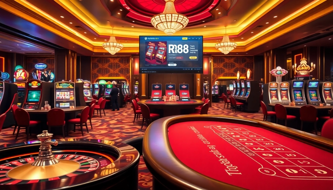 Experience a thrilling gaming atmosphere at https://rr88.auction/ with luxurious tables, vibrant slot machines, and stunning decor.