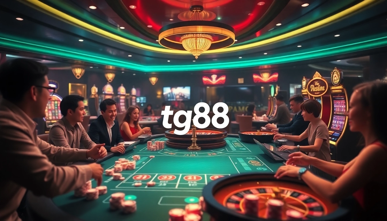 Experience high-stakes thrills at tg88 with dynamic gaming elements in an upscale casino setting.