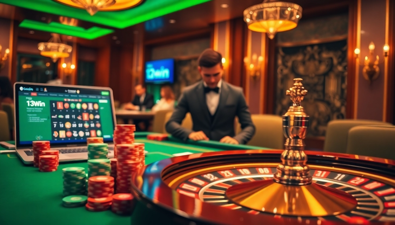 Engage with 13Win by placing bets at a luxurious casino table infused with excitement.