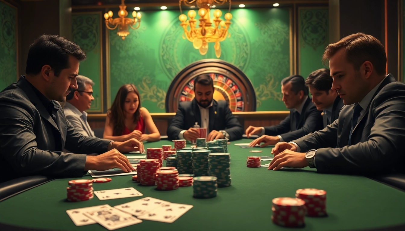 The hidden wiki guides players in a luxurious poker environment, highlighting strategy and excitement.